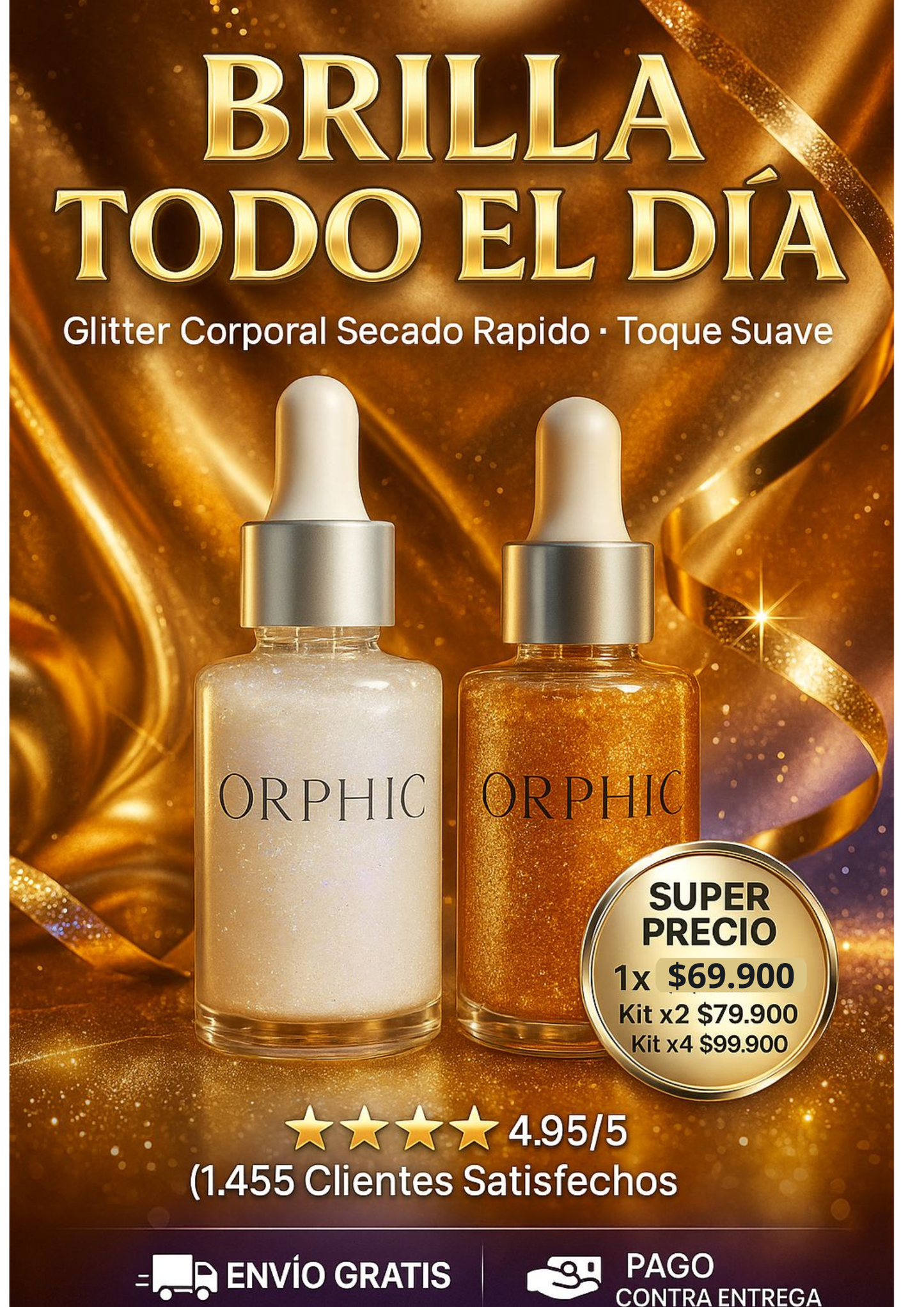 Glitter corporal⭐⭐⭐⭐⭐ ORPHIC® - Brillo intenso
