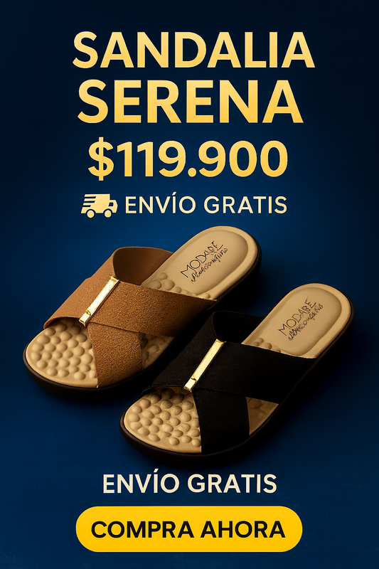 Sandalia Serena (para pies relajados y frescos).