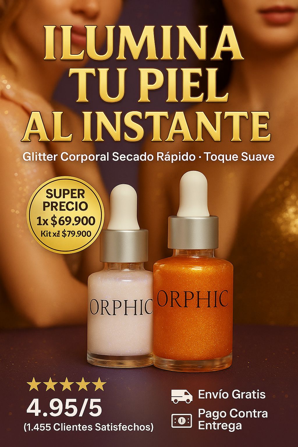 Glitter corporal⭐⭐⭐⭐⭐ ORPHIC® - Brillo intenso